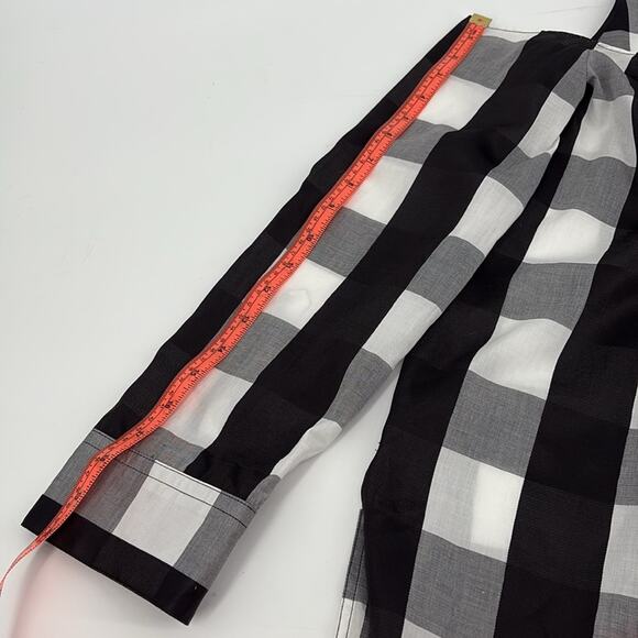 Rag & Bone Women’s Collingwood Black White Plaid Cold Shoulder Twist Front M - Picture 13 of 14